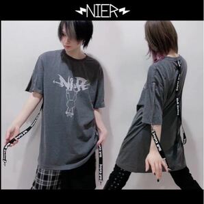 NieR 服　 半袖Tシャツ BLACK 変形NieR 服　NieR Clothing