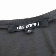 #anc ニールバレット NeilBarrett カットソー S グレー 長袖 重ね着風 イタリア製 美品 メンズ [710711]_画像5