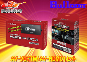 【取寄商品】BullconマジコネAV-V07TM+AV-HDM01トヨタ純正ディスプレイオーディオ用外部入力VTRハーネス(切替タイプ)+HDMI変換ユニット