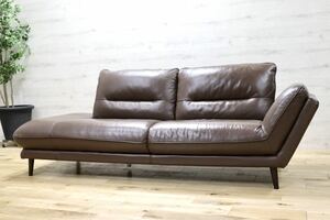 GMEK7310watali Japan / HTL Japan 2 seater . sofa 2.5 seater . total original leather chocolate Brown couch length chair leather top class beautiful goods 