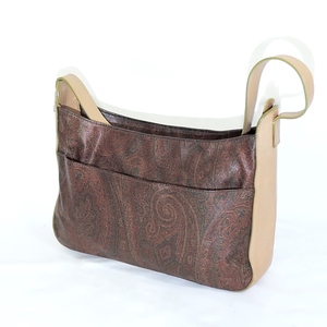  Etro ETRO Italy made peiz Lee PVC× leather handbag shoulder .. one shoulder bag lady's bag 6559