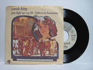 【7”】 CAROLE KING // YOU LIGHT UP MY LIFE / BELIEVE IN HUMANITY US盤 キャロル・キング 微笑にささえられて ヒューマニティ