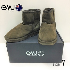 NZH1192*EMU Stinger Mini short mouton boots *7* dark brown series Emu stay nga- Mini boa 