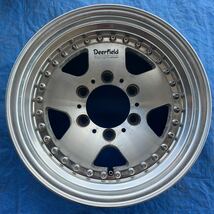 深リム　3ピース　Deerfield AMP 15インチ　15×7.5JJ+6 PCD139.7-6H ハブ径約108mm MADE IN JAPAN アルミホイール4本セット_画像4