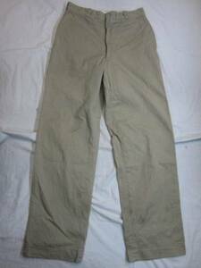 US NAVY 60`s брюки из твила бежевый W31