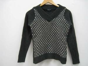 Kumikyoku Fam Suite v -neck Шерстяной смешанный вязаный свитер серний 2