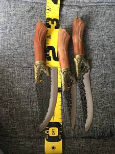 肉切り包丁3点セット検索用: サバイバルナイフ 、ステンレス包丁、セラミック包丁、セラミックナイフ、牛刀 アキアジ 包丁、三徳包丁