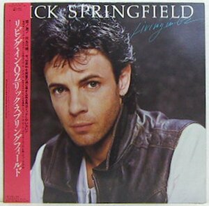 LP,リックスプリングフィールド　RICK SPRINGFIELD　リビングインOZ メタルステッカー付き