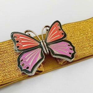 [ rare ] Vintage 70s Gold belt retro Showa era rubber avantgarde super-rare costume butterfly 