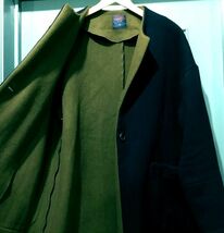 定価7.9万 19AW GALLEGO DESPORTES double face no color coat ウール ダブルフェイス ノーカラー コート S フランス製 Deuxieme Classe_画像5