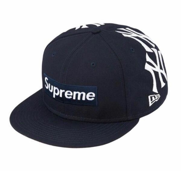 【新品】Supreme ×New Era New York Yankees Box Logo 59Fifty Navy 7 1/2