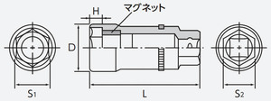 KTC ケーティーシー ネプロス (9.5SQ) プラグレンチ NB3-208SP マグネット付き スパーク プラグ 車 バイク 自動車 整備 エンジン 単車 大型