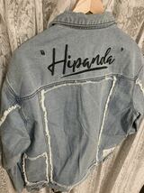 HIPANDA ハイパンダ　バック刺繍デカロゴ　デニムジャケット　XLサイズ!_画像4