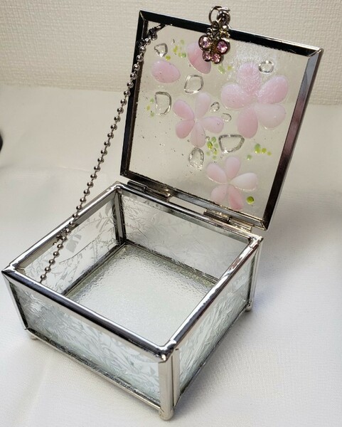 訳あり 桜 ガラス 小物入れ