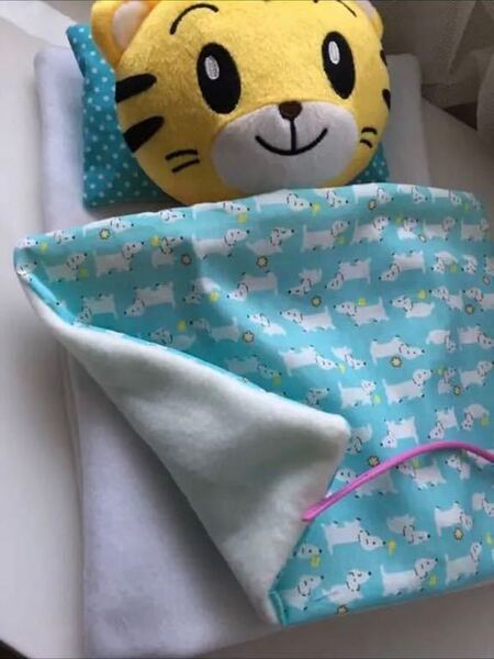 ハンドメイド お布団セット★30cmまでのぬいぐるみサイズしまじろうパペットは付きません!寝具