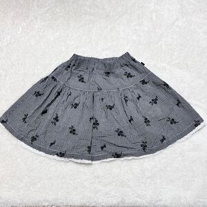 チェックスカート チェック柄 花柄 スカート 110 セラフ