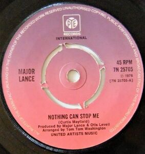 英国盤■SOUL45 Major Lance / Nothing Can Stop Me/ Follow The Leader[Pye International 7N 25705]'76