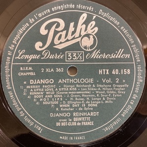 ■即決 Django Reinhardt / Django Anthologie vol2 仏盤、Mono 32115 37年録音、57年発表 ジャンゴ・ラインハルトの画像3