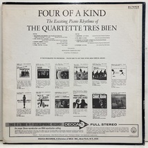 ■即決 Quartette Tres Bien / Four of a Kind 32219 米オリジナルPromo カルテット・トレ・ビアン_画像4