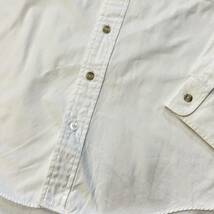 90s USA製 Burberrys London ボタンダウンシャツ L エポレット付き ホワイト マチ付き ノバチェック 長袖 シャツ バーバリー ヴィンテージ_画像5