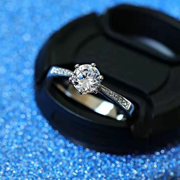 レディース　リング　ジルコニア　１カラット　高品質　指輪　プレゼント　婚約指輪　12号