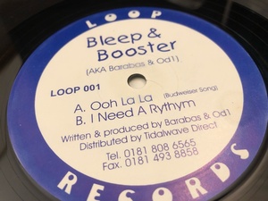 12”★Bleep & Booster aka Barabas & OD1 / Ooh La La (Budwiser Song) / I Need A Rythym / ハード・ハウス！