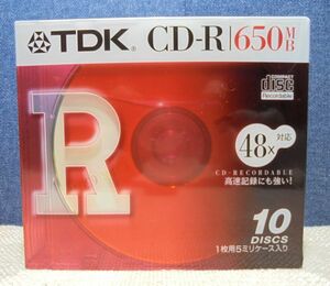 TDK 650MB CD-R|48 speed correspondence 10 sheets pack 1 sheets for 5 millimeter in the case 