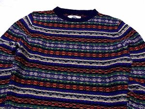  Italy made FRANKLIN&MARSHALL knitted color : multi SIZE:XS Frank Lynn & Marshall multi border knitted sweater 