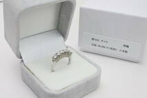 銀９２５ ダイヤモンド（５個付き）指輪　　7号　 2.5ｇ 日本製　美品　①_画像9