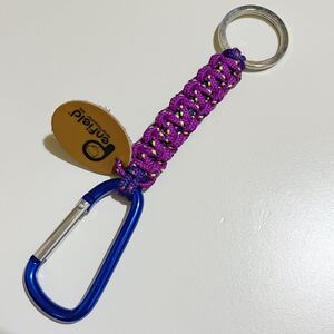 ペンフィールド ハンドメイド パラコード カラビナ / Pen field 未使用 キーホルダー アウトドア 紐 リング 紫