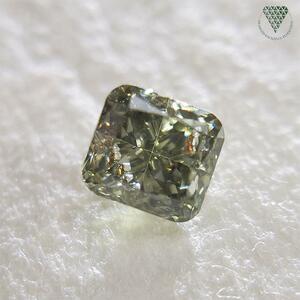 0.230 ct FANCY DARK GRAY GREEN SI2 CGL 天然 グレー グリーン ダイヤモンド ルース クッションシェイプ DIAMOND EXCHANGE FEDERATION