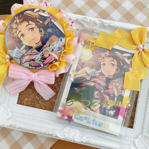 缶バッジロゼット カードケース ピンク イエロー スター 【ロゼット・カードケースのみ】