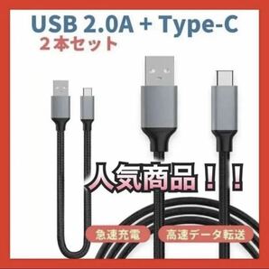 新品　充電ケーブル　Type C ケーブル　２本セット　20cm 100cm 充電　お得