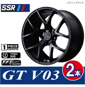 4本で条件付送料無料 2本価格 SSR GTV03 FBK 18inch 5H114.3 8J+35 ランエボ10 GS IS クラウン キャリパー対応