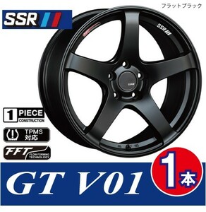 4本で条件付送料無料 1本価格 SSR GTV01 FBK 18inch 5H114.3 8J+35 ランエボ10 GS IS クラウン キャリパー対応