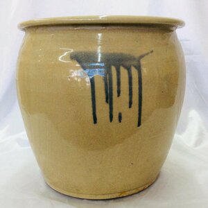 【現状保管品/KU】陶器 かめ 丸かめ 瓶 壺 鉢 入れ物 高さ約29cm　MZ0220