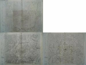 地図　3枚　妙高山　戸隠　中野　1/5万　昭和8,32,21年　長野県