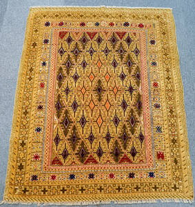 アフガニスタンマシュワニキリム 手織り絨毯　アクセントラグ　サイズ：151×122cm stn: 364