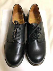 【レア】Dr.Martens ドクターマーチン 3ホール　スチールトゥ英国製イングランド製デッドストック未使用品黒