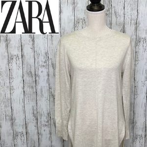 ZARA KNIT★ザラ ニット★ロングトップ ライトセーター スリット★サイズL　127-78