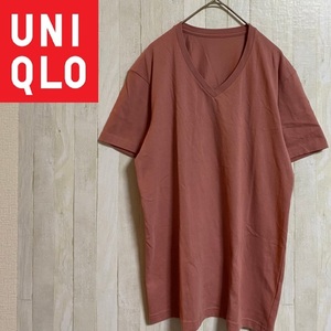 UNIQLO★ユニクロ★ドライカラーVネックT★サイズM　A2215-229