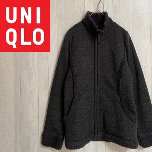 UNIQLO★ユニクロ★裏ボア フルジップ スウェット ブルゾン★サイズM　2-120