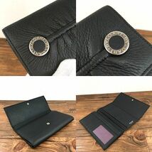 ☆送料無料☆ 極美品 BVLGARI 長財布 ブラック ラムスキン ブルガリブルガリ ロングウォレット 312_画像8