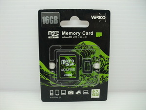 未開封品　microSDHCカード VERICO　16GB　送料63円～　microSD　マイクロ　メモリーカード