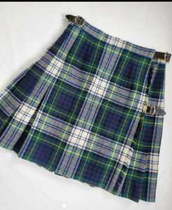 * united King dam wool 100% tartan check LAP skirt 