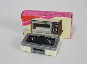  that time thing Glyco extra National gas portable cooking stove box attaching gas-stove / collaboration / rare /National/ consumer electronics / kitchen / Shokugan / miniature / doll house / Showa Retro 