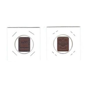 06-002-008 年銘板 通常プルーフ（昭和63年 1988年） 貨幣セット出し 「桐」「大蔵省造幣局」