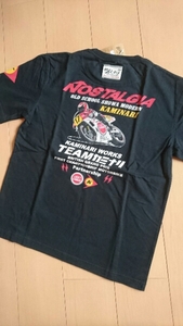 即決★エフ商会　雷カミナリ KMT-115 ヤマハ YZR500 半袖Tシャツ 黒 XL