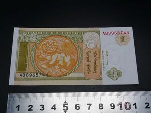 未使用 紙幣 アジア モンゴル 1トグログ 獅子 ライオン チンギス・ハーン