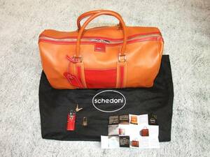 *SCHEDONIskedo-ni* original leather made Boston bag 50 beautiful goods genuine article 